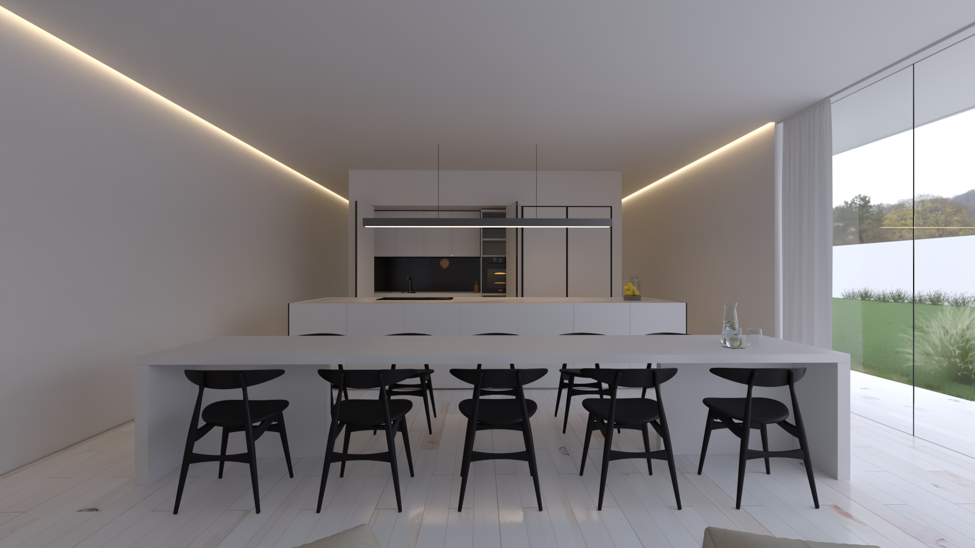 WHITE H · Comedor · vista frontal